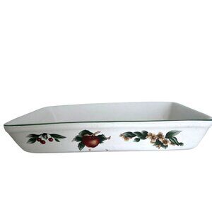 Citation Cades Cove Collection Rectangular Ceramic Baking Dish Apple &‎ Floral